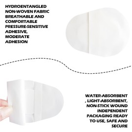 FERCAISH Pack of 20 Medical Eye Compresses, Aseptic Eye Dressing, 12 x 9 cm Sterile Disposable Eye Plasters for Children and Adults Wound Pad