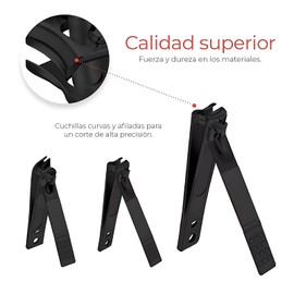 Set de Manicura y Pedicura 24 en 1, Kit de Uñas con Cortauñas Profesionales, Herramientas de Acero Inoxidable, Estuche Portátil para Viaje, Uso Diario y Regalo. (Negro y rojo)