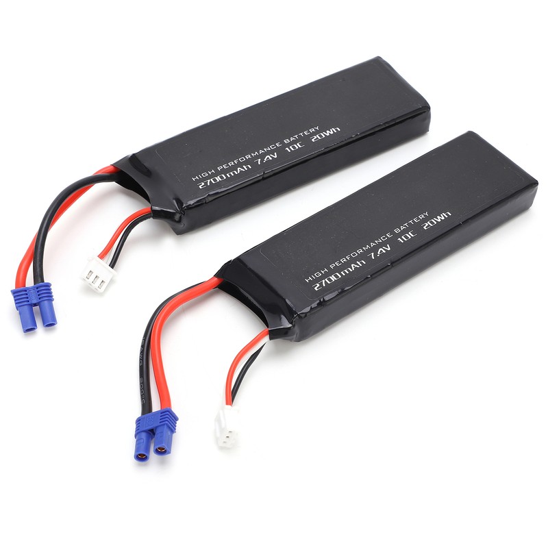 2pcs/lot Lipo Battery 7.4V 2700mAh for Hubsan H501 RC Quadcopter