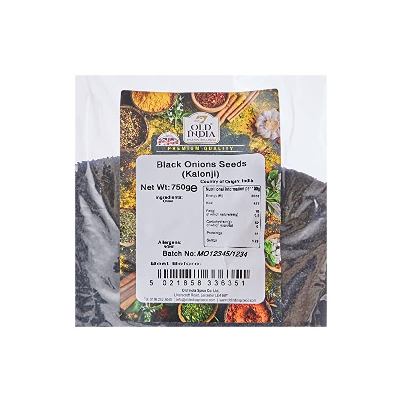 Old India Black Onions Seeds (Kalonji) 750 g