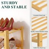 Smiry Bamboo Shoe Rack for Closet, 3 Tier Wooden Stackable