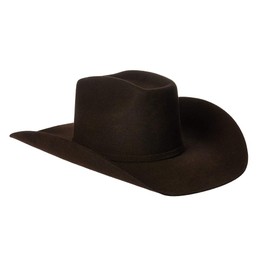 ARIAT Added Money 2X Wool Cowboy Hat, Chocolate, 7-1/2