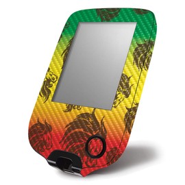 MightySkins Carbon Fiber Skin for Abbott Freestyle Libre 1 & 2 - Rasta Lion | Protective, Durable Textured Carbon Fiber Finish | Easy to Apply, Remove, and Change Styles | Made in The USA