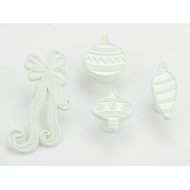 Pati-Versand White Plastic 11498 Jewels of Christmas Set of 4 Cutters 10 x 10 x 5 cm