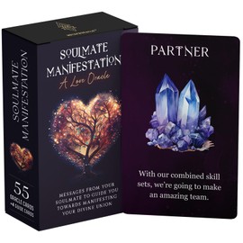 Soulmate Manifestation: A Love Oracle - Messages from Your Soulmate to Guide You Towards Your Union - Deck of 55 Romance Oracle Cards with Meanings on Them for Beginners to Advanced Readers