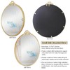 BITALYE 15.75" Small Bow Decorative Round Mirror,Gold Metal Frame Circle