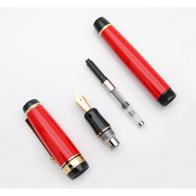 xixixiaozhu Metal Big Fountain Pen Set Medium Nib 0.7mm, Includes