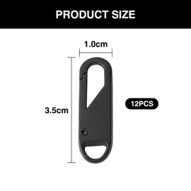 12 x Removable Metal Zip for Replacement & Repair, Compatible with Suitcases, Bags, Clothes & Luggage