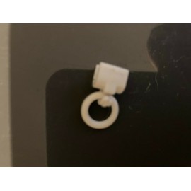 Pack of 20 13mm White Clip on Roman Blind Rings