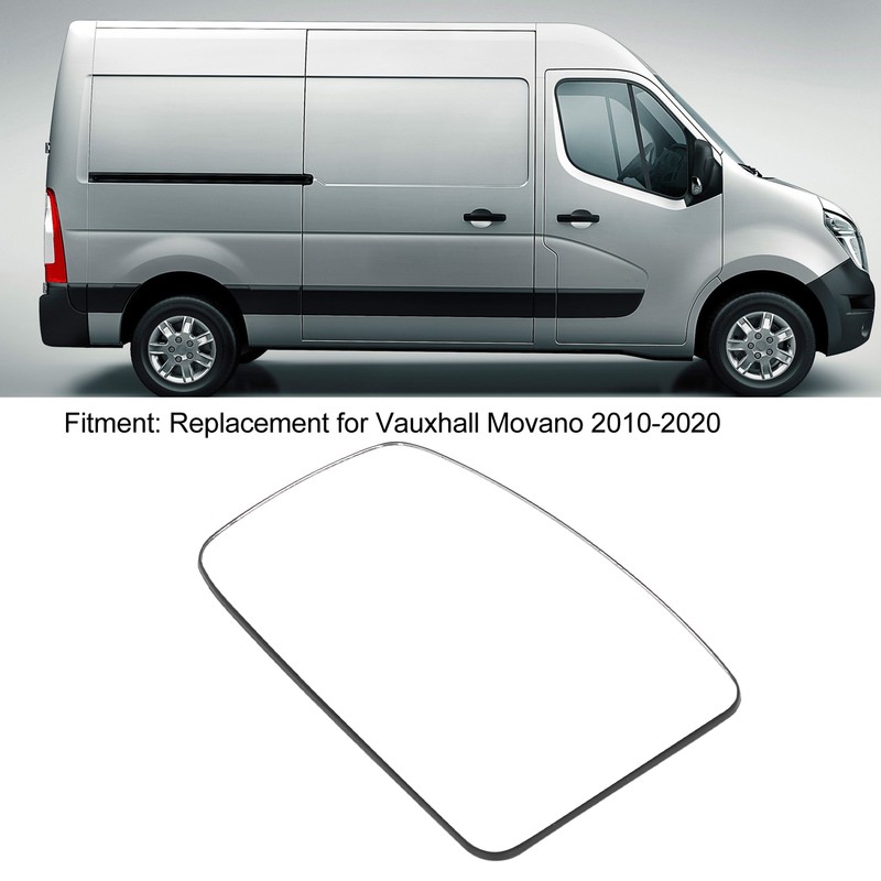 Side Heated Mirror Glass Antifog Clear Visibility Replacement for Vauxhall