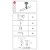 GARDINIA Ceiling Support for Curtain Rod, with Metal Mounting Plate,