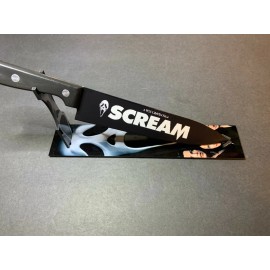 Scream Ghost Face Kitchen Knife With Laser Engraved Stand