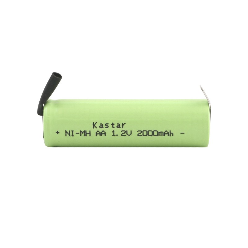 Kastar 2PCS AA 1.2V 2000mAh Ni-MH Rechargeable Batteries Cell Flat