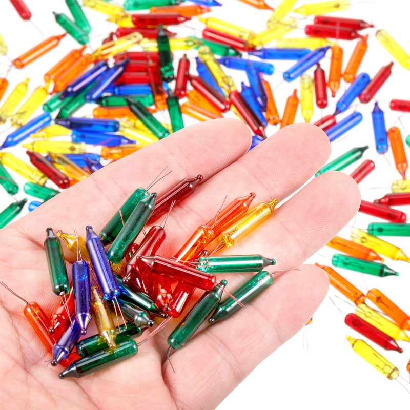 60 Pieces Mini Christmas Lights Replacement Bulbs Wire String Light