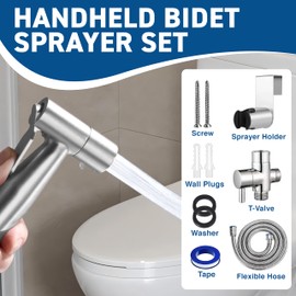 Handheld Bidet Sprayer for Toilet - Stainless Steel Toilet Bidet Sprayer for Personal Hygiene - Adjustable Water Pressure Brass Leak Free - Easy Installation for Feminine Baby Wash Medical & Mobility