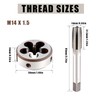 M14x1.5 Metric Thread Tap and Die Set, High-Speed Steel Alloy