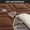 Genina Waterproof Couch Cover for Reclining Couch 3 Seater Non-Slip,
