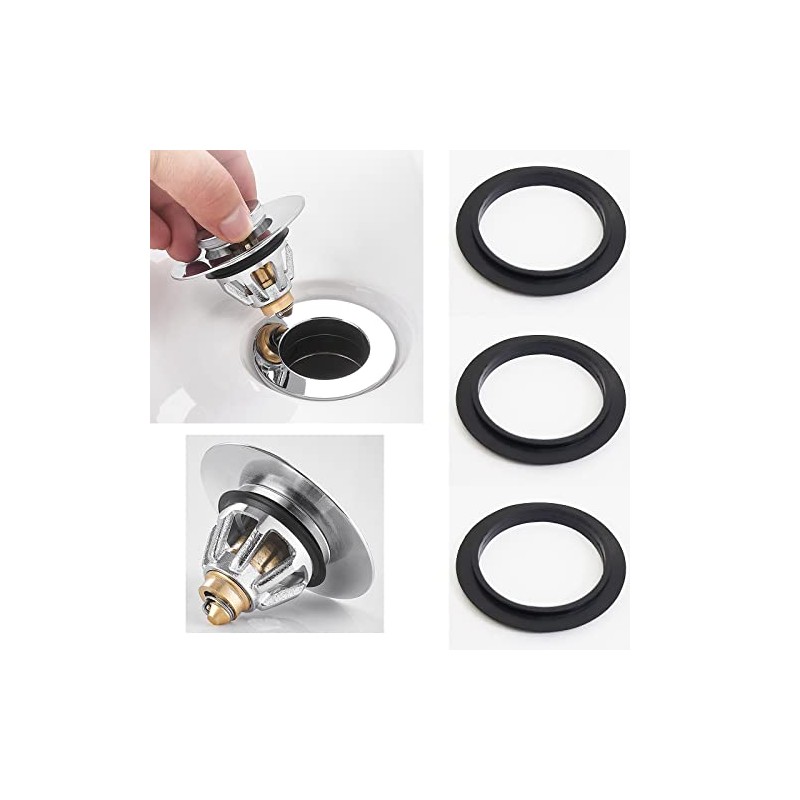 10Pcs Sink Plug O-Ring Spare Sealing Gaskets for Metal Basin