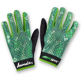 RocRide Animalz Full Finger Mens Cycling Gloves with Screen Compatible Tips. Mountain Biking, Road and BMX. Expressive Animal Print Designs.