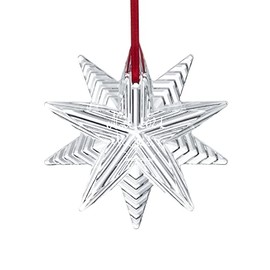 Baccarat Crystal 2021 Christmas Ornament Clear Snowflake, 3 inches (2814619)