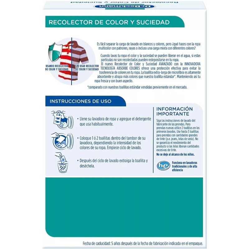 Dr.beckmann Toallitas Recolector De Color Y Suciedad