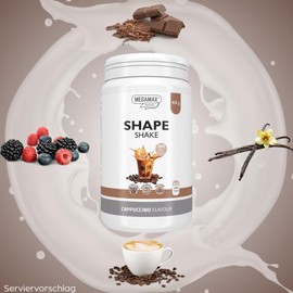 MEGAMAX Shape Shake Iced Coffee – Abnehmshake & Eiweißpulver, Mahlzeitenersatz Shake mit Glucomannan, Proteinshake zum Abnehmen, Low Carb Diät Produkt, 425 g