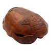 8" Hand Carved Wood Hawaiian Double Honu Sea Turtle Bowl