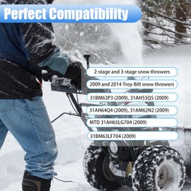 Caalii 490-241-0010 Universal Snow Thrower Slide Shoes Compatible with Most 2-Stage and 3-Stage Snow Throwers with Mounting Hardware