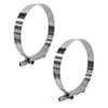 JUSTTOP 2PCS 4 Inch T-Bolt Hose Clamp, Adjustable 108-116mm Clamp
