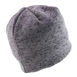 Armycrew Heathered Sweater Fleece Knit Beanie Winter Hat - Grey Black