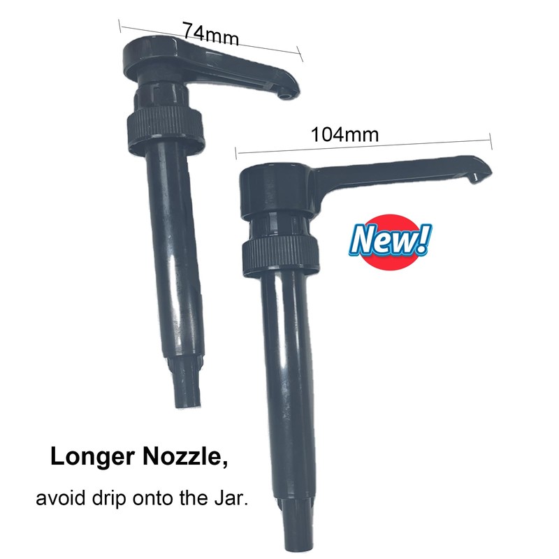 Long Nozzle Syrup Honey Dispenser Pump Lids for Mason Jar,