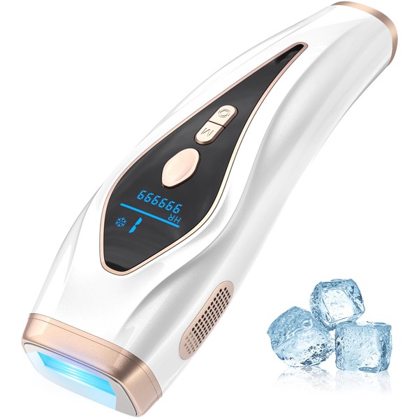Marubi 2023 Salon Grade Epilator Cooling Cooling Technology IPL Whole Body Hair Removal VIO Compatible with 990,000 Irradiation Continuous Irradiation, 9 Levels Adjustable, Home Epilator, Men's,