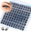 PHKERATA 12mm Wispy Lash Clusters Natural Cluster Eyelash Extensions DIY