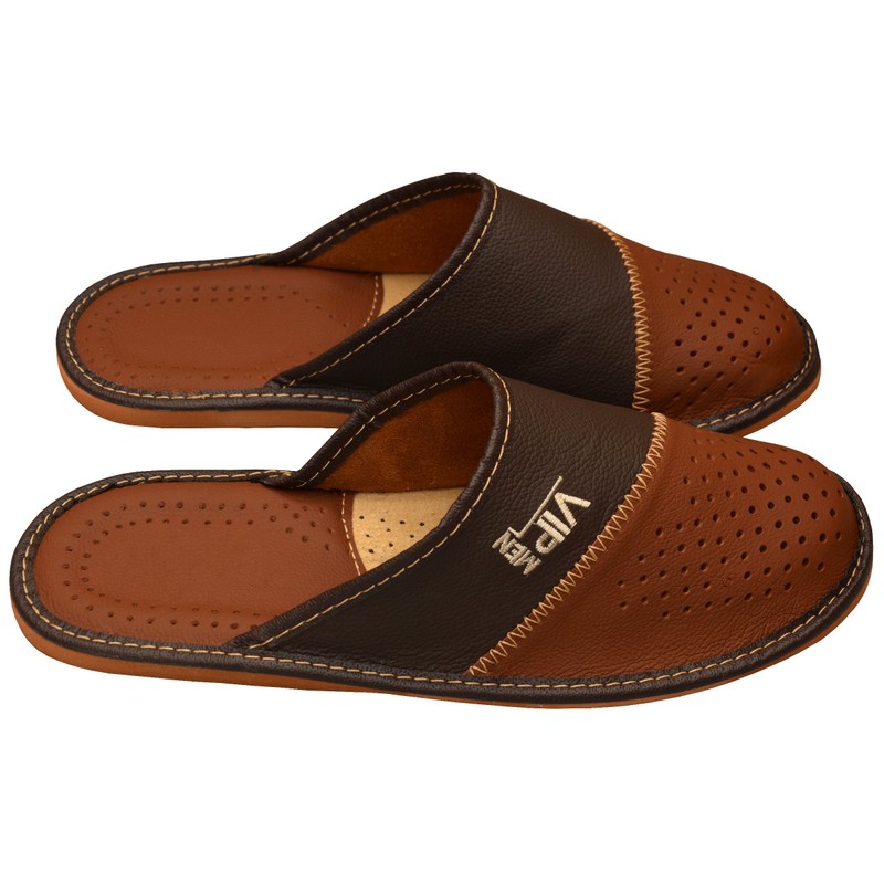 Mens Slippers Men's Slipper Men House Shoes Leather Home Mule