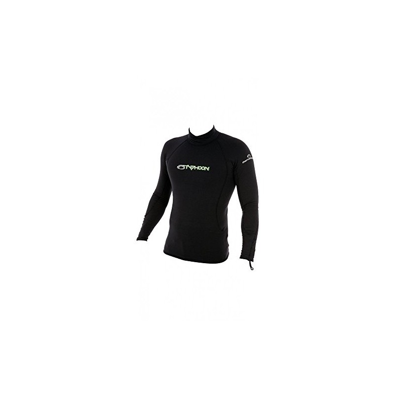 Typhoon Thermafleece Long Sleeve In Black - Easy Stretch Thermal