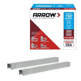 Arrow Fastener 505 1 Pack 5/16in. T50 Heavy Duty Staples, 1,250 Staples Per Pack