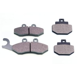 Brake Pad Set Front + Rear Suitable for Vespa GTS 125 150 250 300 - E-Approved Brake Pads for Front & Rear Wheel, Durable Mix for Many GTS Models & Special Editions