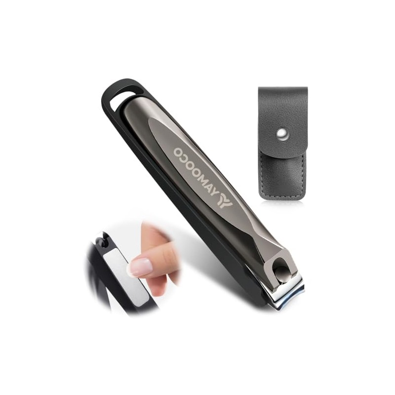 Nail Clippers, High Carbon Stainless Steel, Anti-Slip Grip, Firm, Stable