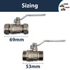 Pipestation 22mm Isolation Valve, 2 Pack with Red & Blue
