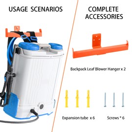 Backpack Leaf Blower Hanger, Backpack Blower Organizer Holder, Heavy Duty Chainsaw Wall Mount, Backpack Spray Hanger, Lawn Mower, Shed, Garage Tool Organizer (1 Pack)