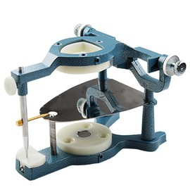 Dental Magnetic Articulator Adjustable Denture Articulator Dental Lab Instruments Large Size Type C Articulator for Clinic, Dentists and Student (Blue)