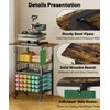 Ardier Movable Heat Press Machine Cart with Basket and Hooks,