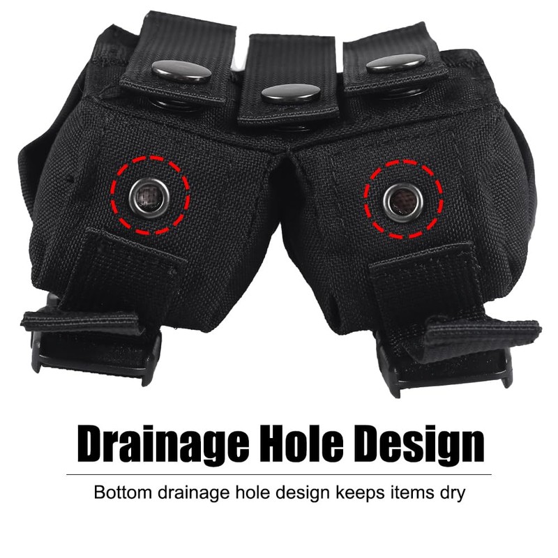 Double Grenade Pouch, Double Frag Grenade Holster, Tactical Accessory Pouches,