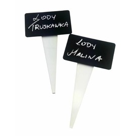 Pack of 10 Ice Signs with Spike - Price Tags Food Safe Slate Board for Labelling 170 x 90 mm - PMMA Mini Chalkboards for Ice Cream, Buffet & Catering - Black Board