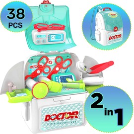 Shape28 Kids Dr Kit Medical Toys 38 Playset for Boys Girls Age 3 4 5 6 7 Years Old Educational Toy for Toddlers Pretend Play