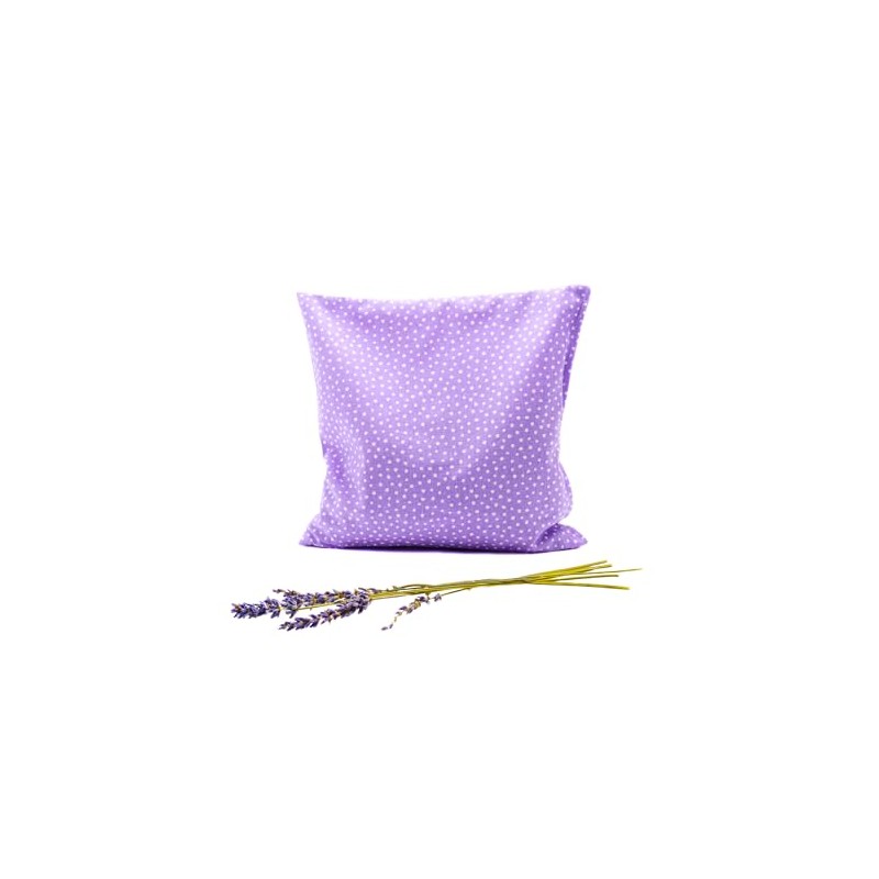 Lavender Pillow - Purple Dots - Hand Stitched with 85