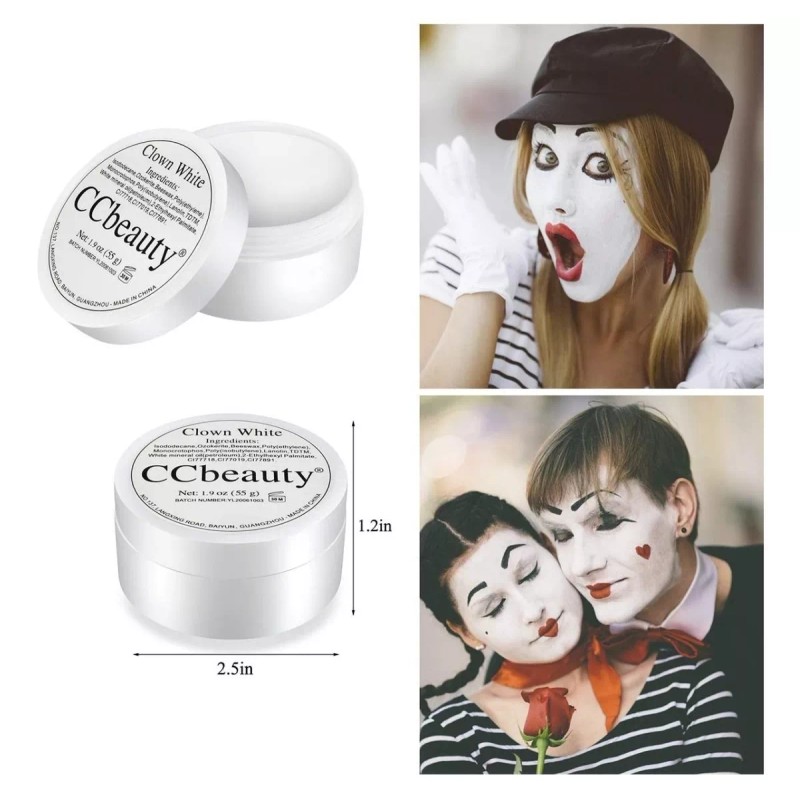 Beauty Pintura Facial De Payaso Fantasmas Maquillaje Tricolor