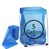 Hommp 5 Gallon Trash Bags, Blue Garbage Bags, 120 Counts