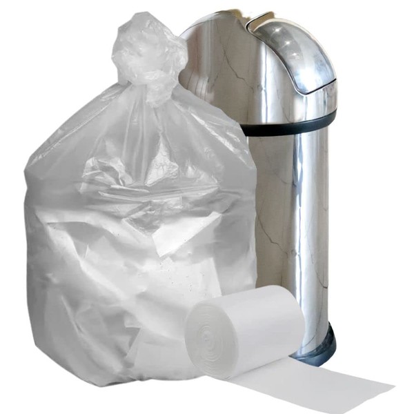 Plasticplace 56 Gallon Trash Bags │ 16 Microns │ Clear High Density Garbage Can Liners │ 43" x 48" (150 Count),
