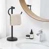 BESy 17 Inch Matte Black Stand Towel Bar Hanger Hand